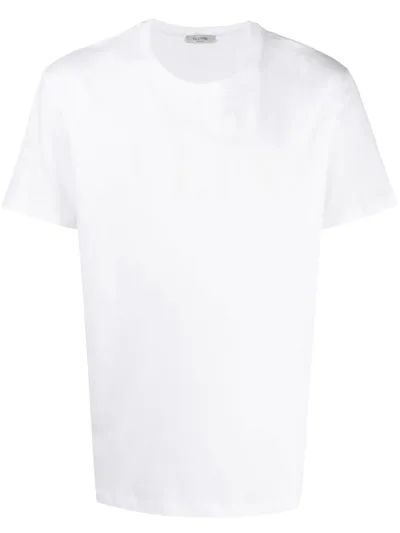 Valentino Vltn-print Cotton T-shirt In White