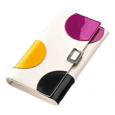 Pre-owned Roger Vivier Patent Leather Clutch Bag In Multicolour