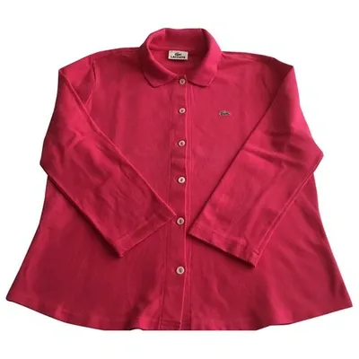 Pre-owned Lacoste Pink Cotton Top