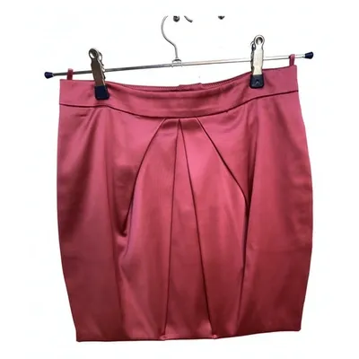 Pre-owned Pinko Mini Skirt In Pink