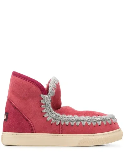 Mou Eskimo Shearling 16mm Boots In Pink