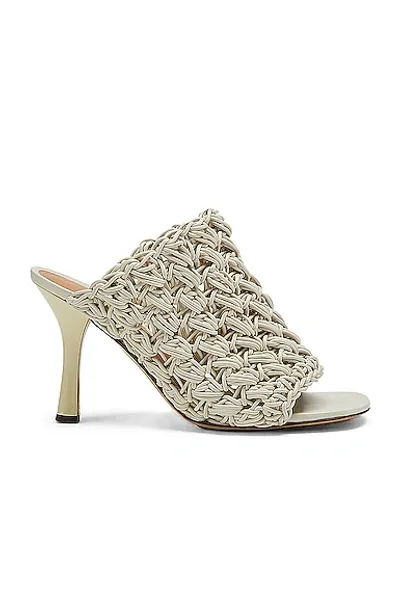 Bottega Veneta 90mm Bv Board Woven Leather Sandals In White