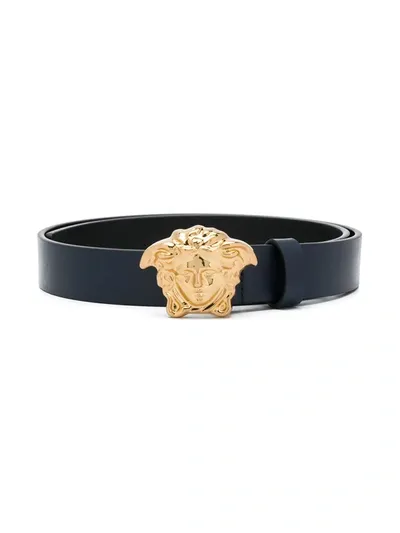 Young Versace Teen Medusa Belt In Blue