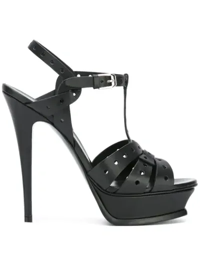 Saint Laurent 'classic Tribute 105' Sandalen In Black