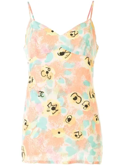 Pre-owned Chanel 1997 Floral Camisole In Multicolour