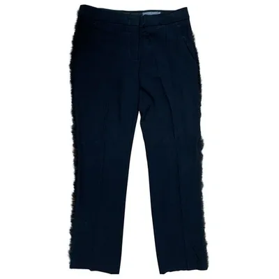 Pre-owned Alexander Mcqueen Straight Pants In Black