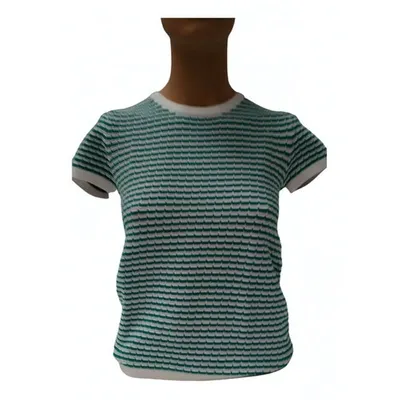 Pre-owned P.a.r.o.s.h Green Cotton Top