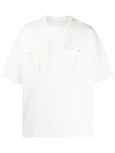 Jil Sander Oversized Flap Pockets T-shirt In White