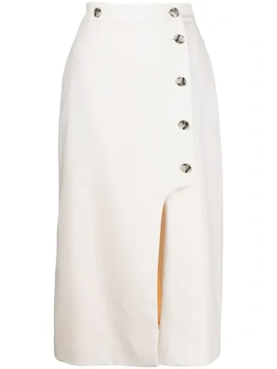 Paul Smith High-waisted Midi Skirt In Neutrals