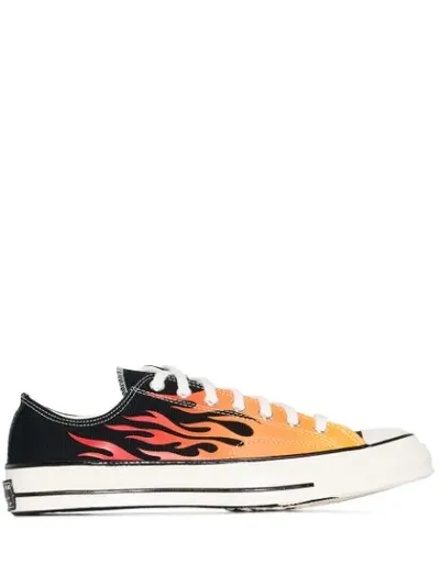 Converse Multicoloured Chuck 70 Flame Low Top Sneakers In Black