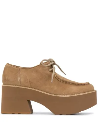 Paloma Barceló Platform Lace-up Shoes In Neutrals