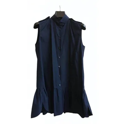 Pre-owned Miu Miu Mini Dress In Navy