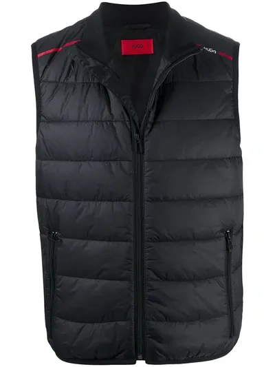 Hugo Boss Puffer Gilet In Black