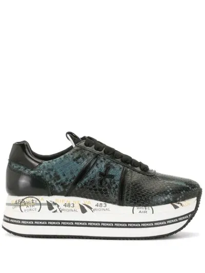 Premiata Beth Platform Sneakers In Blue