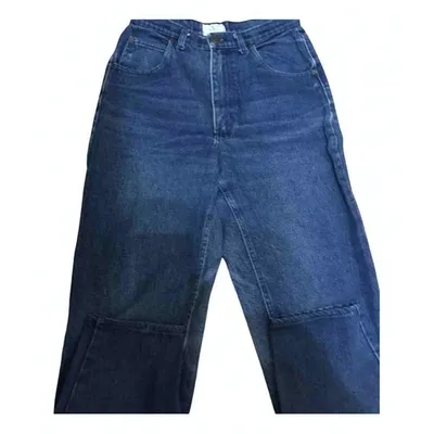 Pre-owned Valentino Straight Jeans In Blue