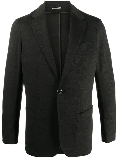 Canali Textured Blazer In Grey