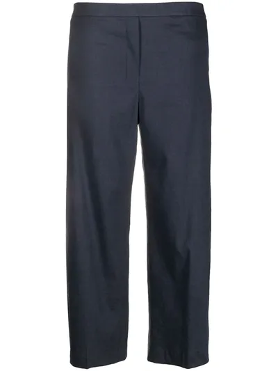 Theory 'good Linen' Wide Leg Pull-on Pants In Concord