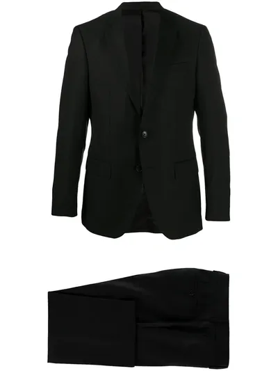 Hugo Boss Two-piece Virgin Wool Suit In Black