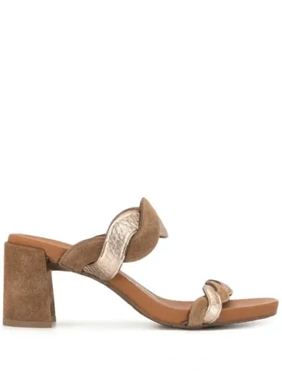 Pedro Garcia Cait Slip-on Sandals In Brown