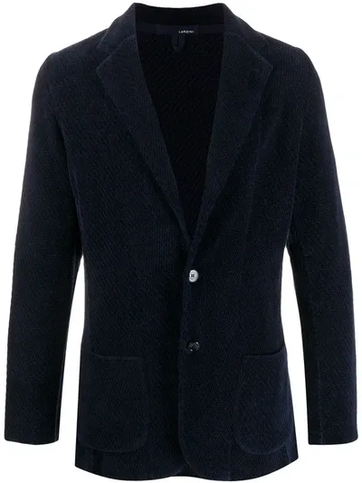 Lardini Single Breasted Blazer Cardigan In Blue