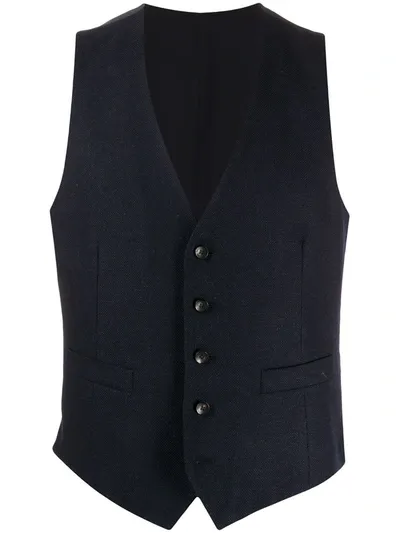 Lardini Single-breasted Waistcoat In Blue