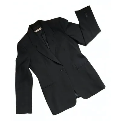 Pre-owned Emporio Armani Wool Blazer In Anthracite