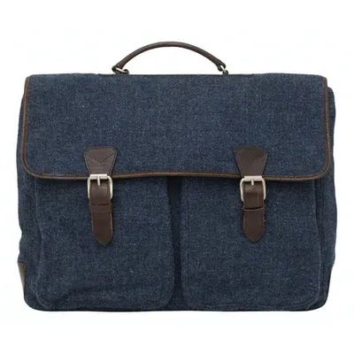 Pre-owned Paul Smith Tweed Travel Bag In Blue