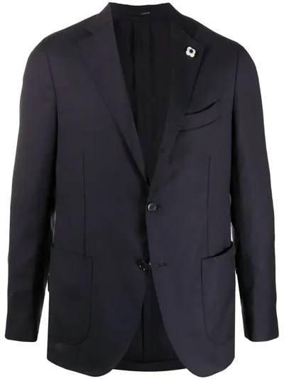 Lardini Tailored Single-breasted Blazer In Blue