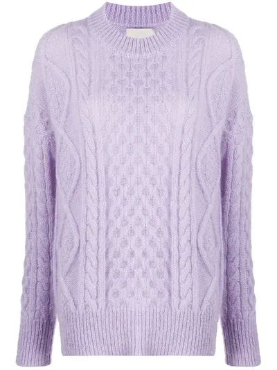 Laneus Chunky-knit Jumper In Purple