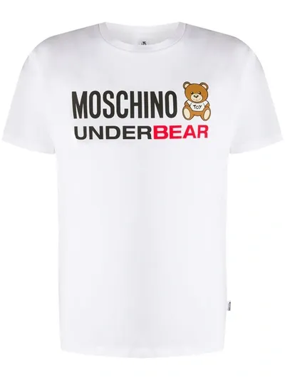 Moschino Slogan Print T-shirt In White