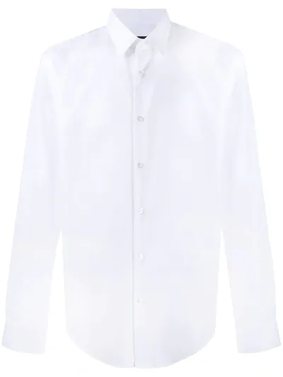 Hugo Boss Plain Button Shirt In White