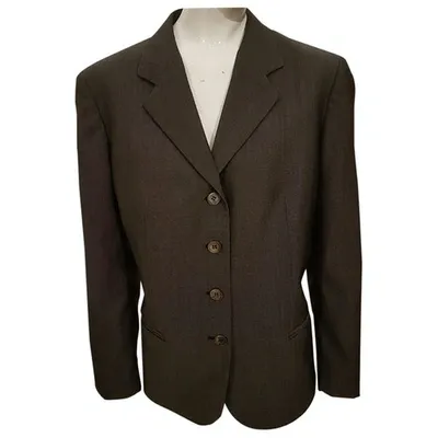 Pre-owned Max Mara Wool Blazer In Grey