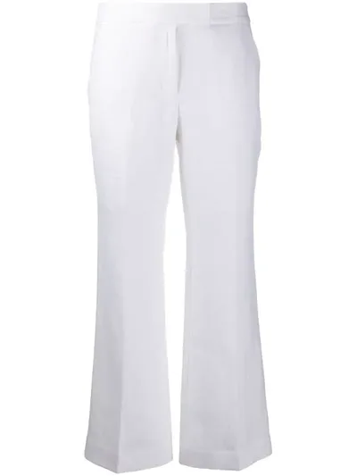 Michael Michael Kors Bootcut Linen Pants In Lavander Color In Viola