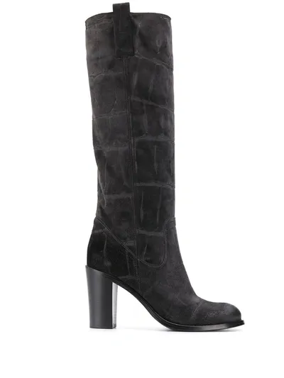 Strategia A4375 Knee Length Boots In Grey