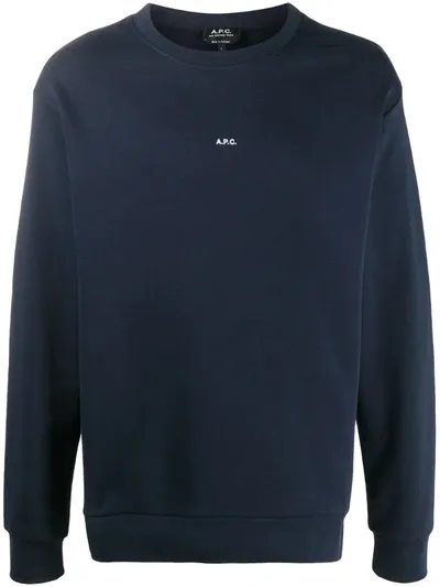 Apc Mini Logo Sweatshirt In Blue