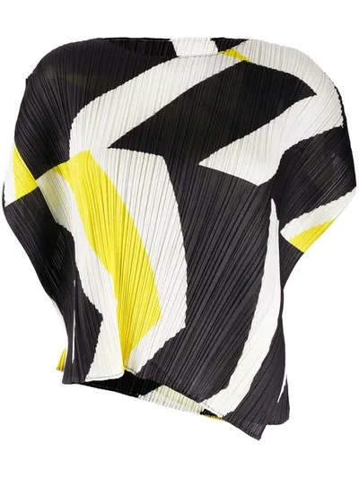 Issey Miyake Pleats Please By  Motion Pleated Top In Multi