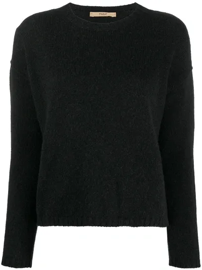 Nuur Crewneck Knit Jumper In Black