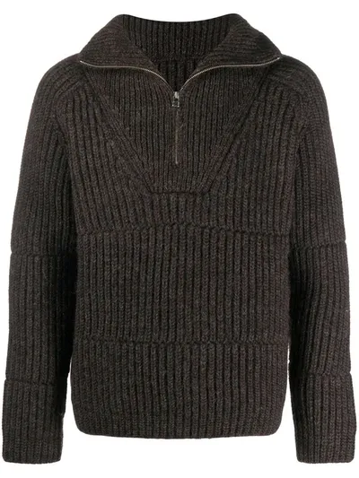 Jacquemus Rollneck Jumper In Brown