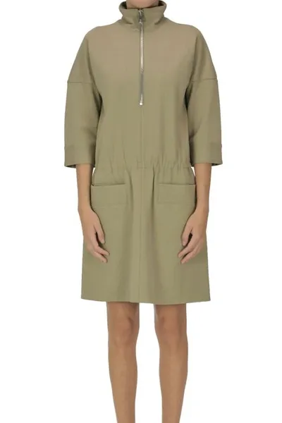 Tibi Rayon-blend Dress In Green