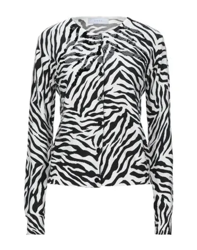 Kaos Animal Print Cardigan In Black