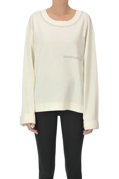 Jil Sander Wool Cloth Blouse In White