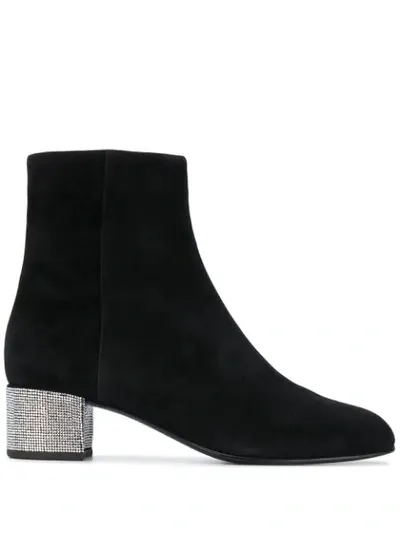 Giuseppe Zanotti Crystal-embellished Ankle Boots In Black