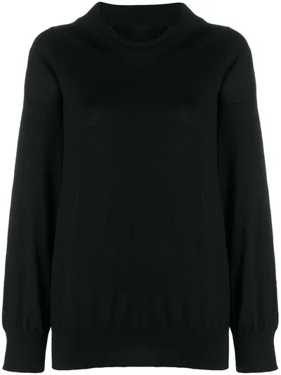 P.a.r.o.s.h Funnel-neck Cashmere Jumper In Black