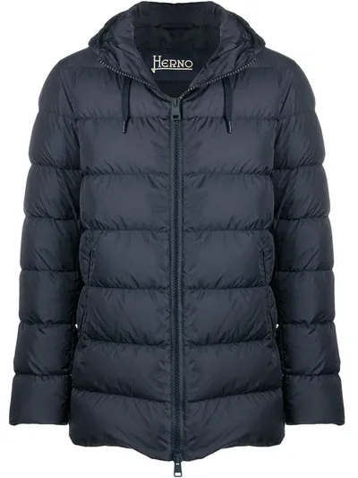 Herno Hooded Puffer Jacket In Black