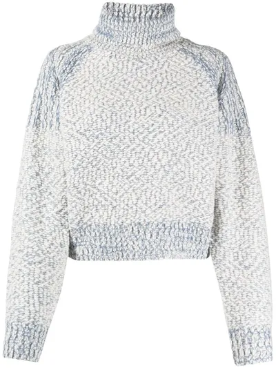 Kenzo Phantom Kick$ Roll Neck Jumper In Azzurro