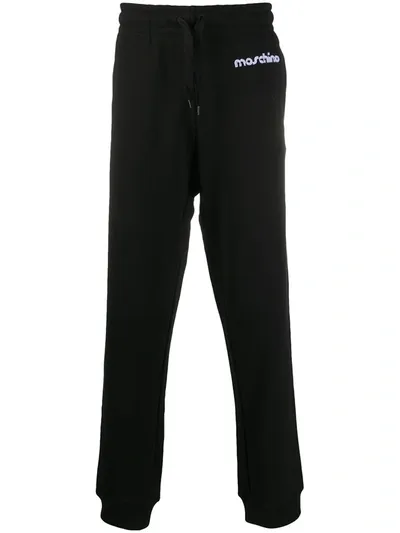 Moschino Broken Logo Track Pants In Black