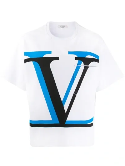 Valentino Double Vlogo T-shirt In White