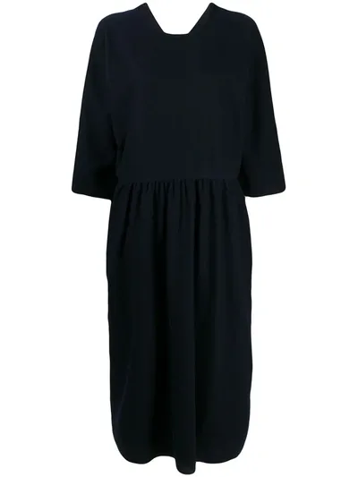 Sofie D'hoore Long Wool Dress In Blue