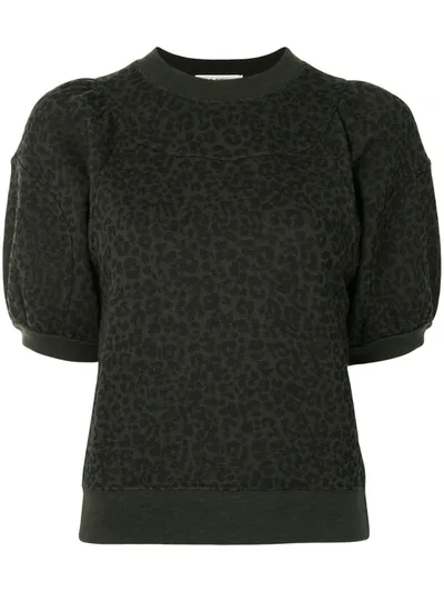 Ulla Johnson Leopard Print Jumper In Green