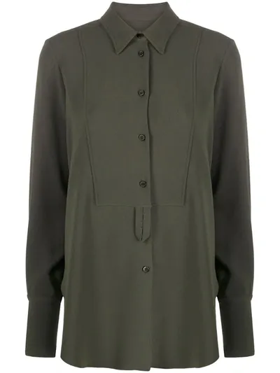 Alberto Biani Crepe Shirt In Green